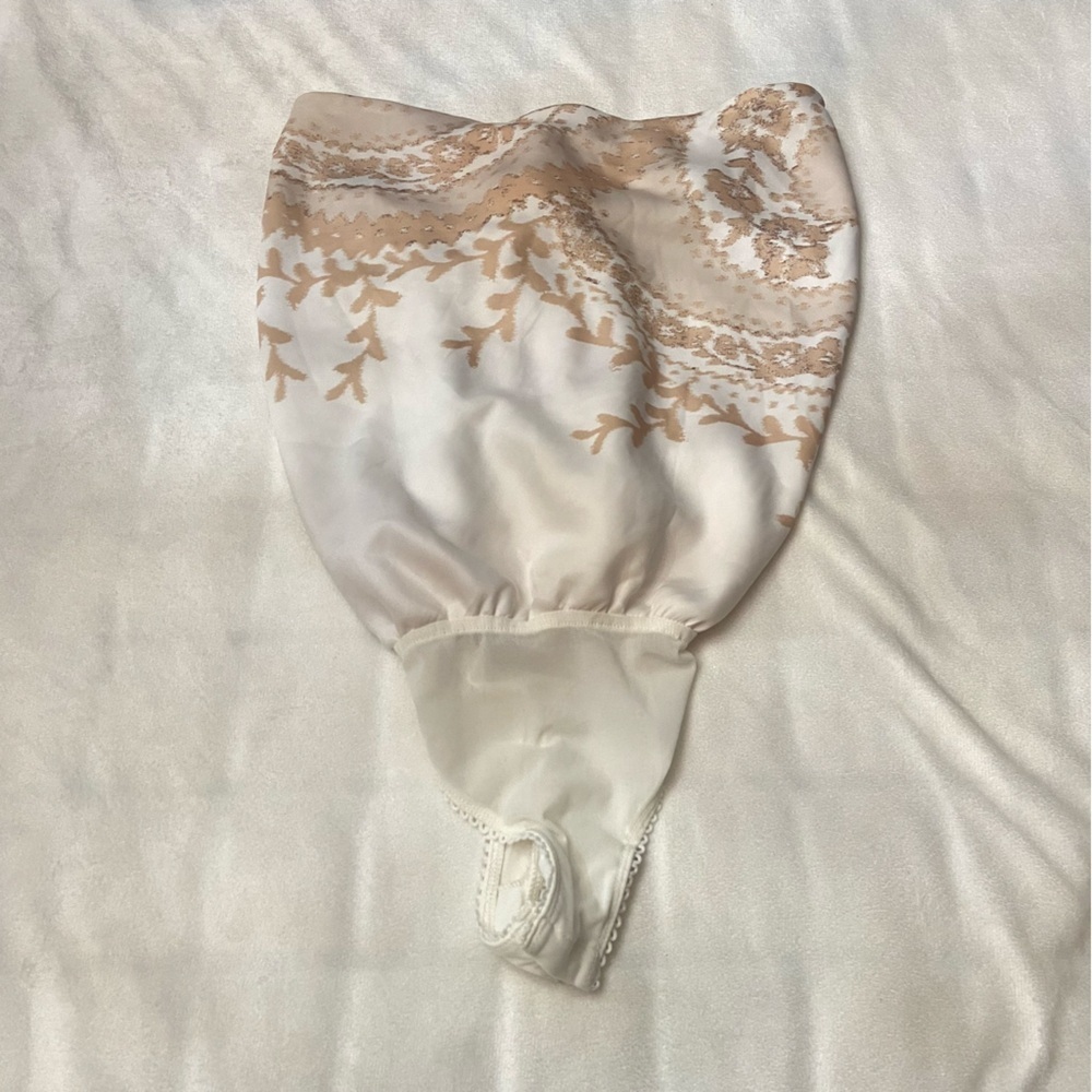 Free People intimately strapless tie back scarf style bodysuit 3594 - Picture 4 of 6